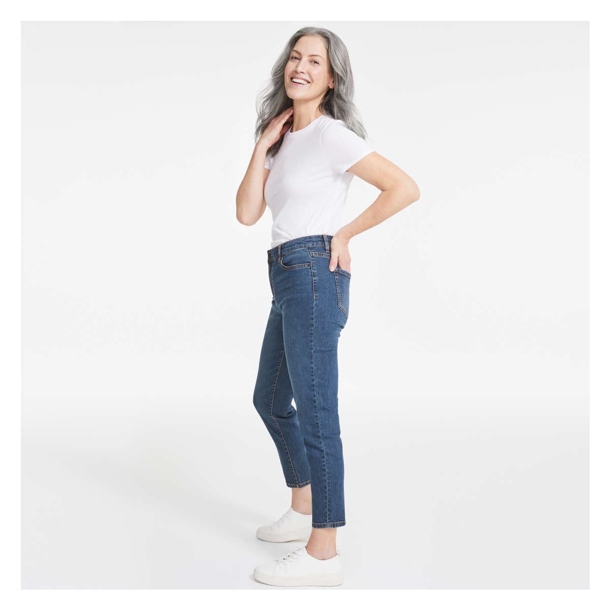 Short Mid Rise Skinny Jean in Dark Vintage from Joe Fresh